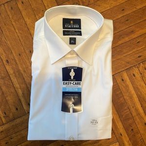 Mens Stafford white dress shirt - size 15 1/2, 33-33